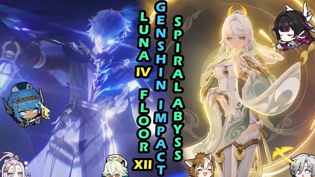 Luna IV (Phase 2, Floor 12, 9★), C0 4★Weapon-only Flins and Zibai  ~ Spiral Abyss, Genshin Impact