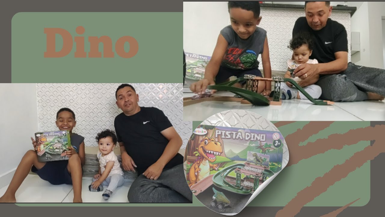 🦖 Montamos a Pista de Carrinho do Dinossauro!🦖 Atividade em Família e Diversão