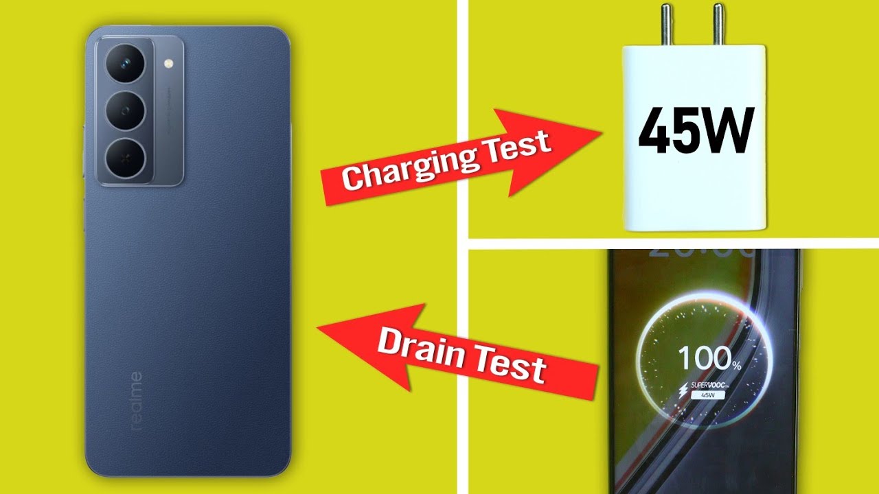 Realme P3x Battery Drain Test 100% to 0% || Realme P3x Charging Test 0% to 100%