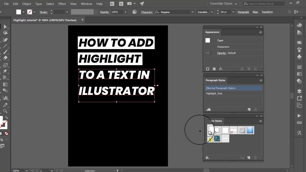 How to Add Highlight to a Text in Illustrator