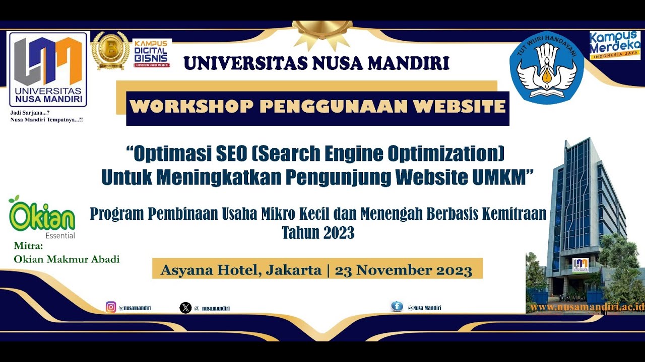 Workshop Optimasi SEO Search Engine Optimization Untuk Meningkatkan Pengunjung Website UMKM OKIAN
