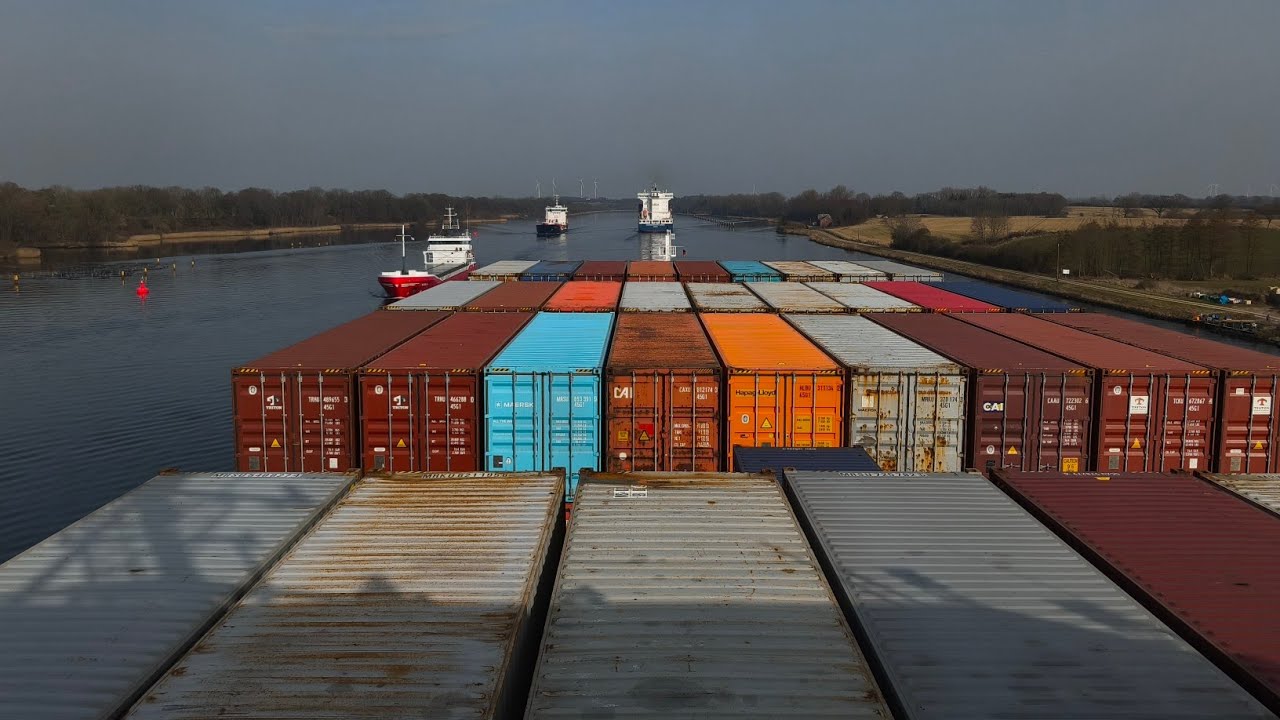 Schiffe ohne Ende!  Mit Containerschiff Marburg zurück nach Kiel