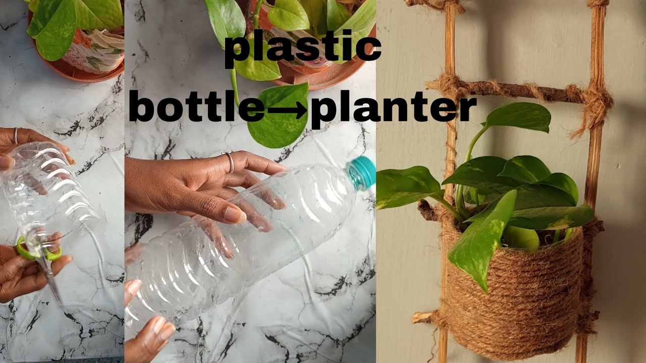 Plastic bottle→eco planter