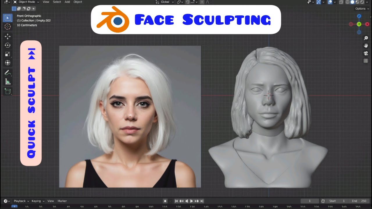 How to sculpt girl face for 3D printing using Blender?