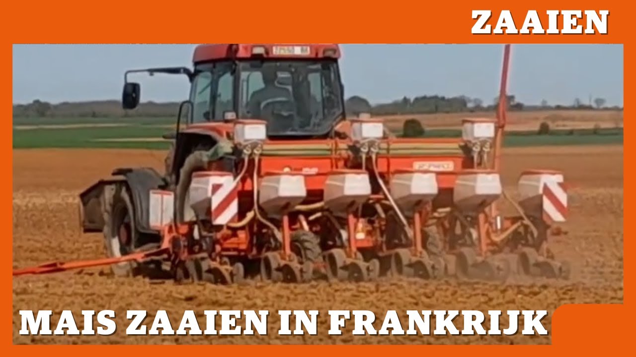 Mais zaaien in Frankrijk