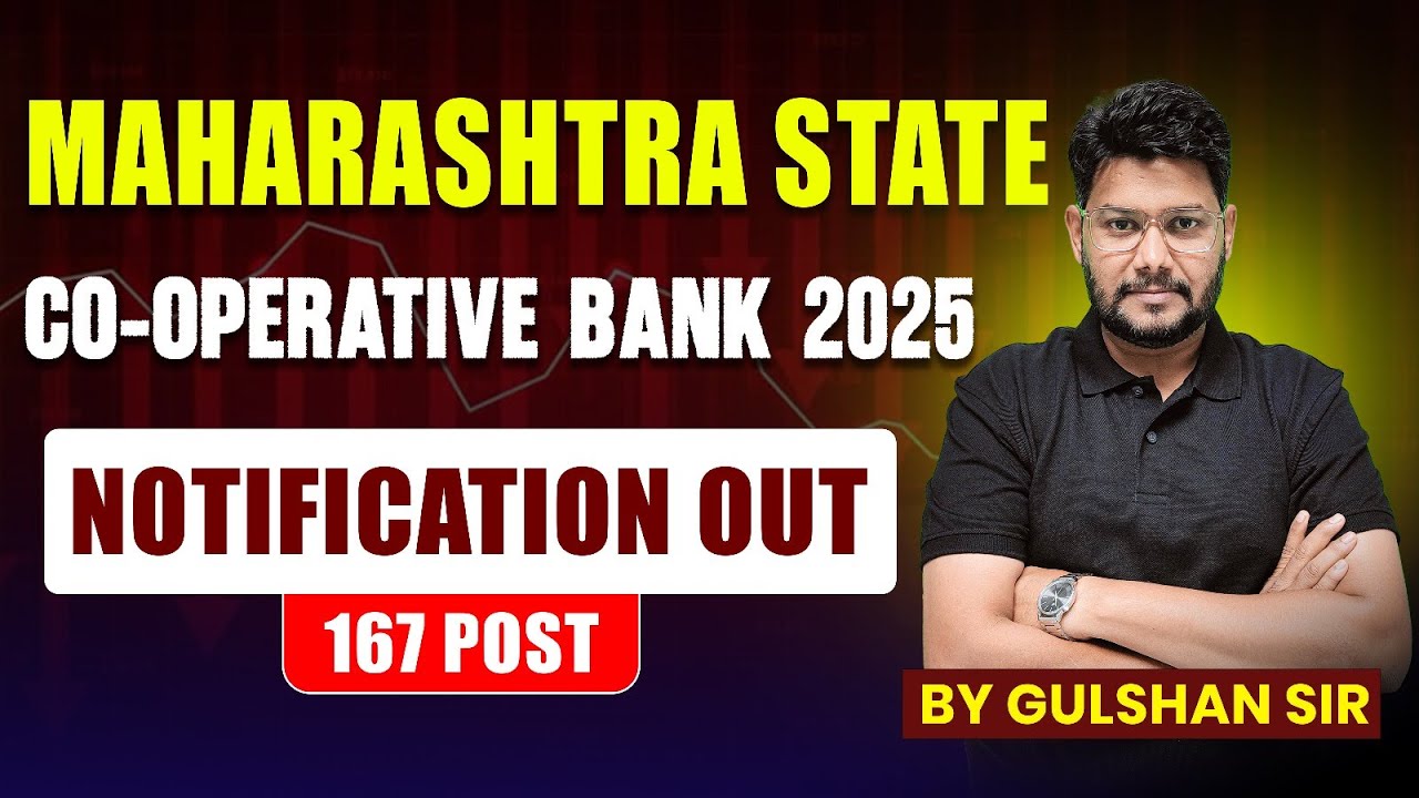 Maharashtra State Co-operative Bank Recruitment 2025 | 167 Posts | Notification Out