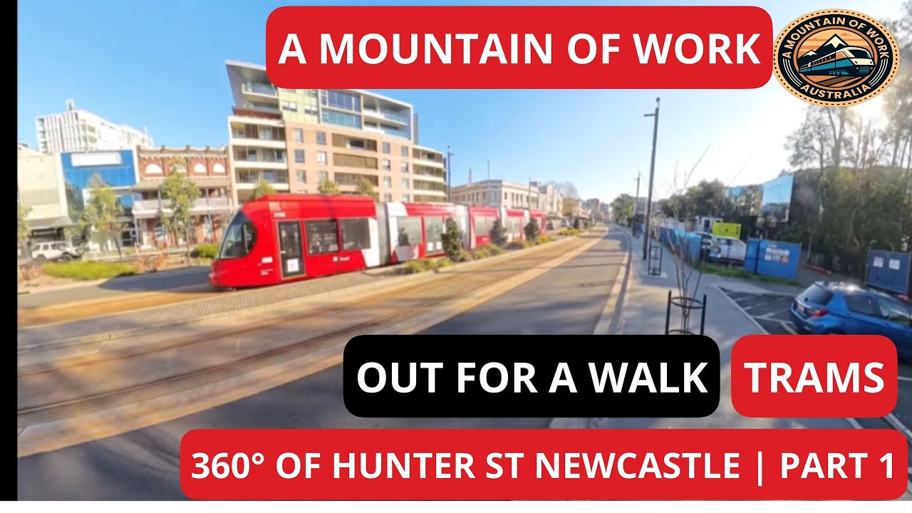 360° Of Hunter St Newcastle | NSW | Trams/Light Rail | Walk Newcastle | Out For A Walk | Part 1