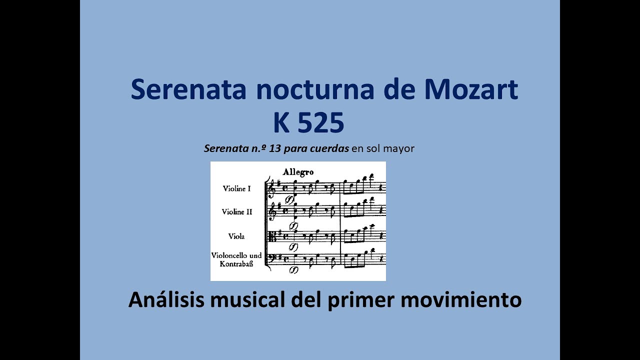 Serenata nocturna de Mozart. Análisis del primer movimiento