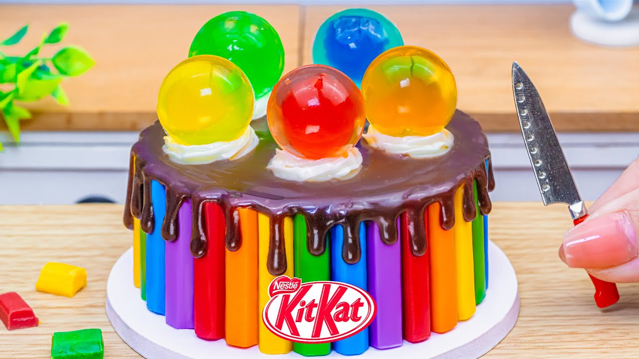 Satisfying KitKat Rainbow Cake ASMR 🍫🔪 | 30 Minutes of Relaxing Cake Cutting