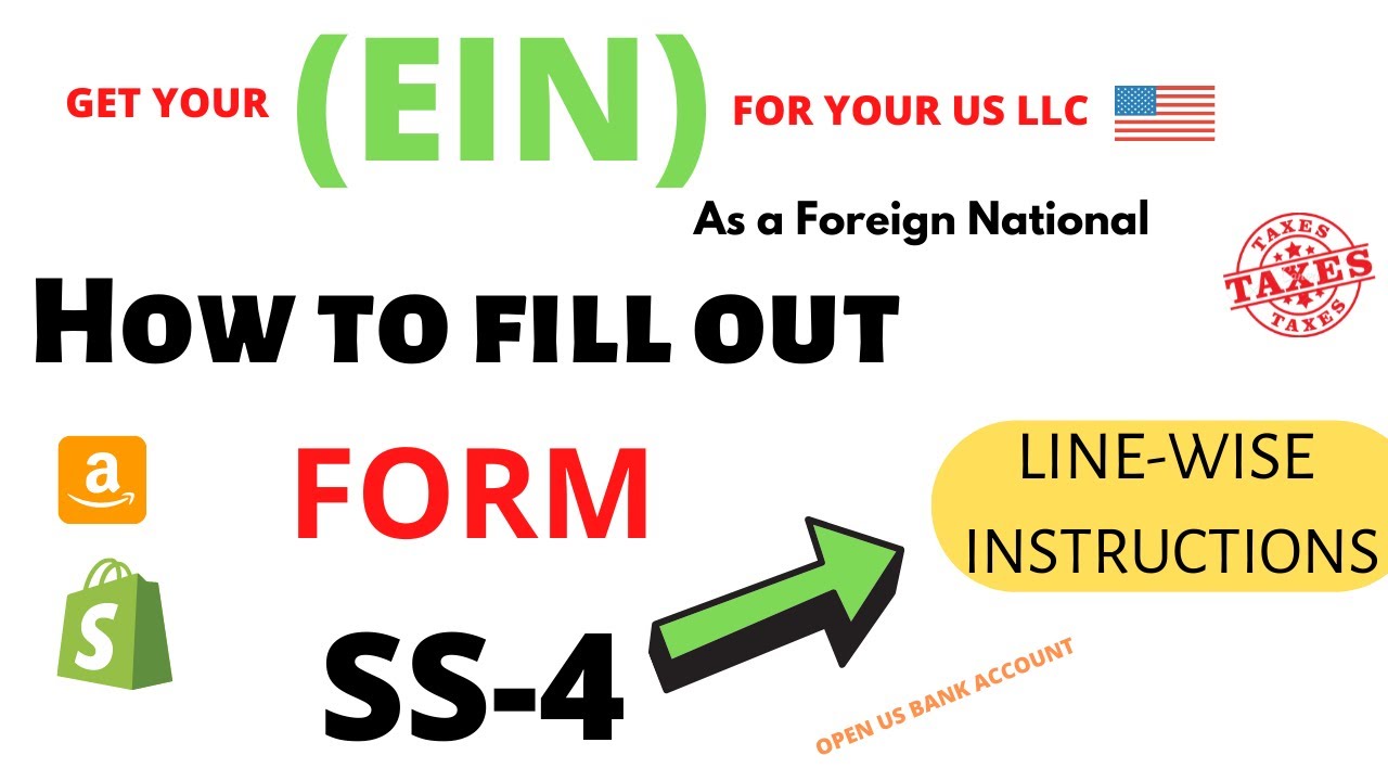How to get an EIN from outside of US for a US LLC for a Foreign National with Form SS-4. #EIN, #ITIN
