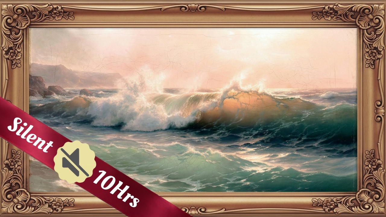 10-Hour 4K 📺 TV Art Frame 🔇Silent 🖼️ Far from the Shore 🎨 Aivazovsky-Inspired Painting