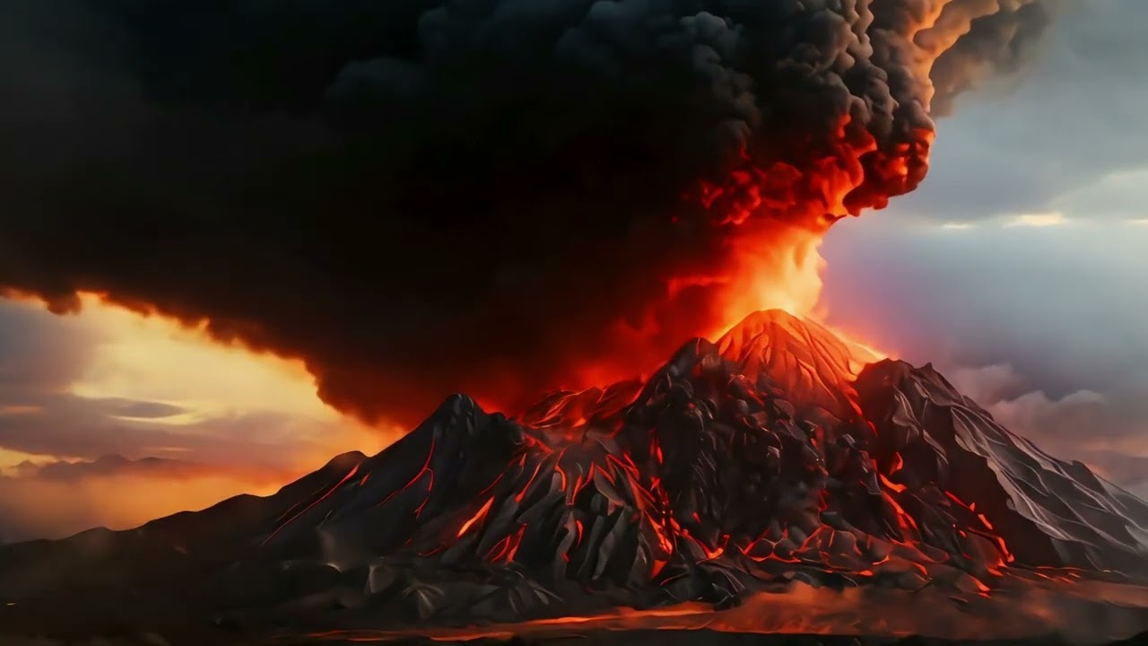 Volcano Eruption | Free 4K Video [AI-Generated]