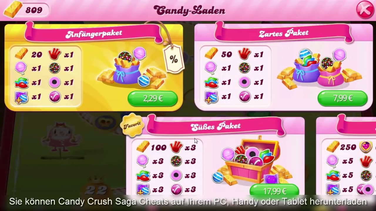 Candy Crush Saga Gold Hack - Goldbarren bekommen (Deutsch)