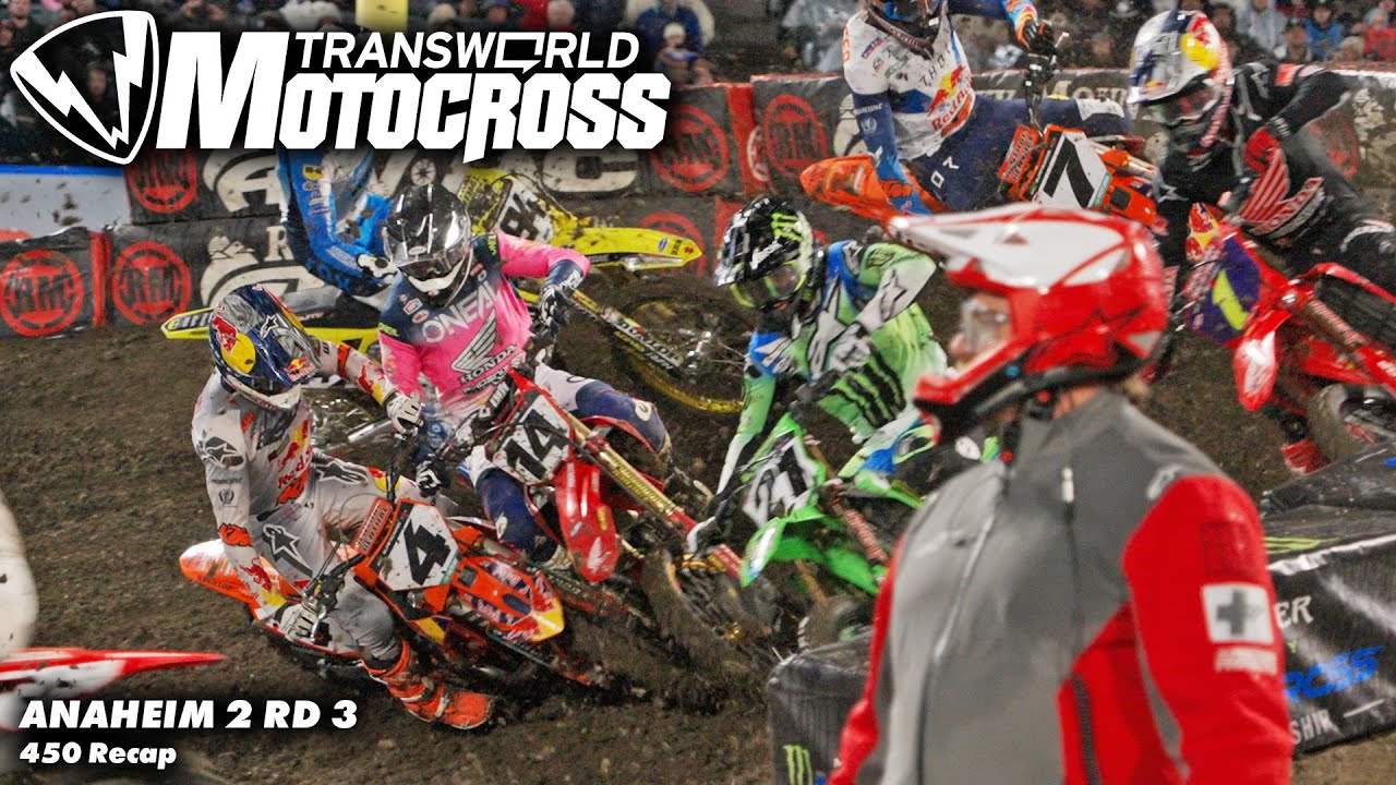 Anaheim 2 Supercross 450 TWMX Highlights | Lawrence Wins Roczen Leaves With The Red Plate