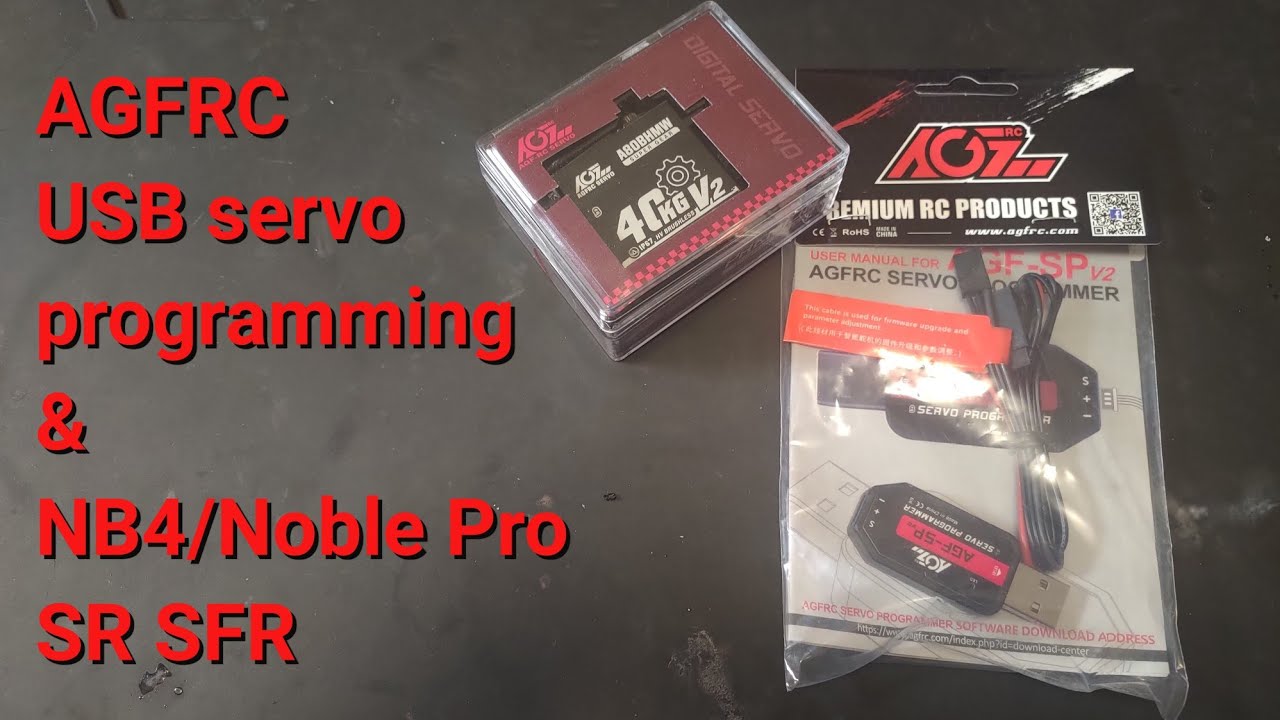 AGFRC AGF-SPV2 servo programming guide. nb4 and noble pro sr/sfr settings