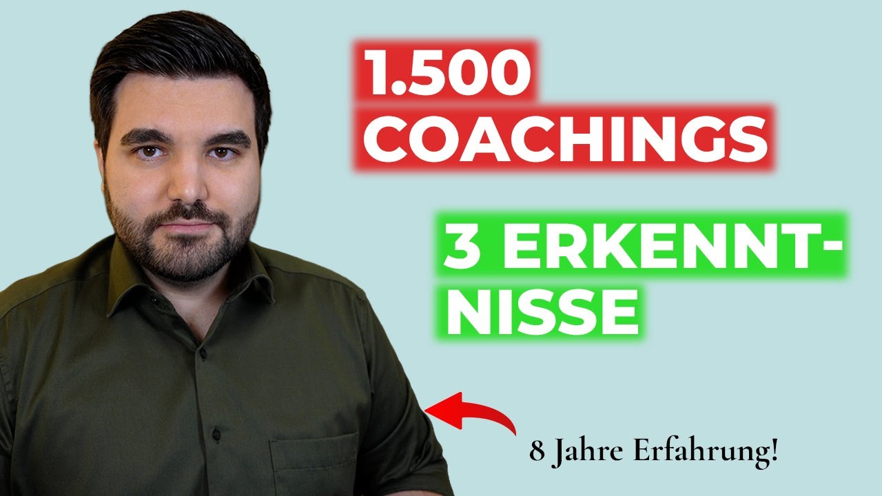 3 Dinge, die ich in 1.500 Coachings gelernt habe...