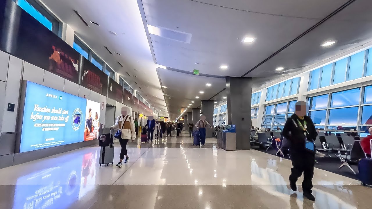 SEA Concourse A walk from beginning to end ASMR / raw sound (November 2025)