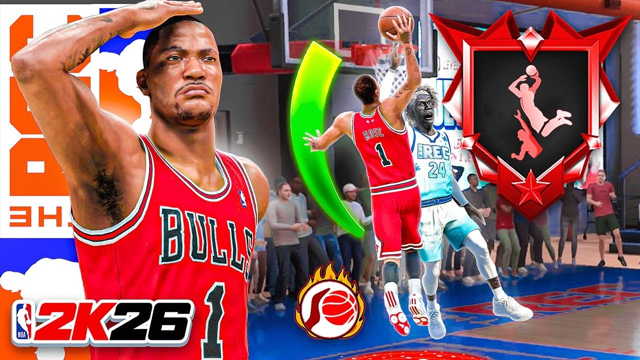 PRIME DERRICK ROSE + LEGEND POSTERIZER is UNGUARDABLE in the RANDOM REC (NBA 2K26)