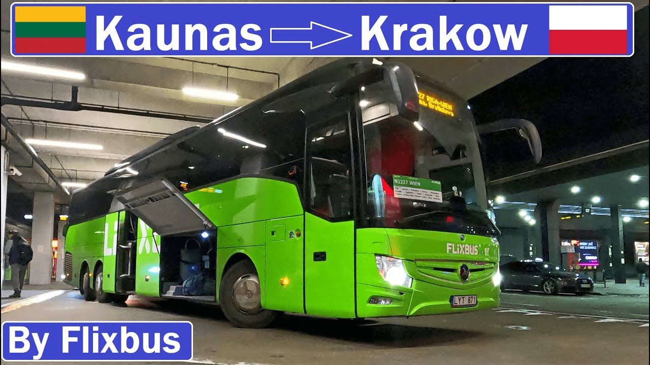 FLXIBUS BUS RIDE FROM KAUNAS TO KRAKOW【4K】