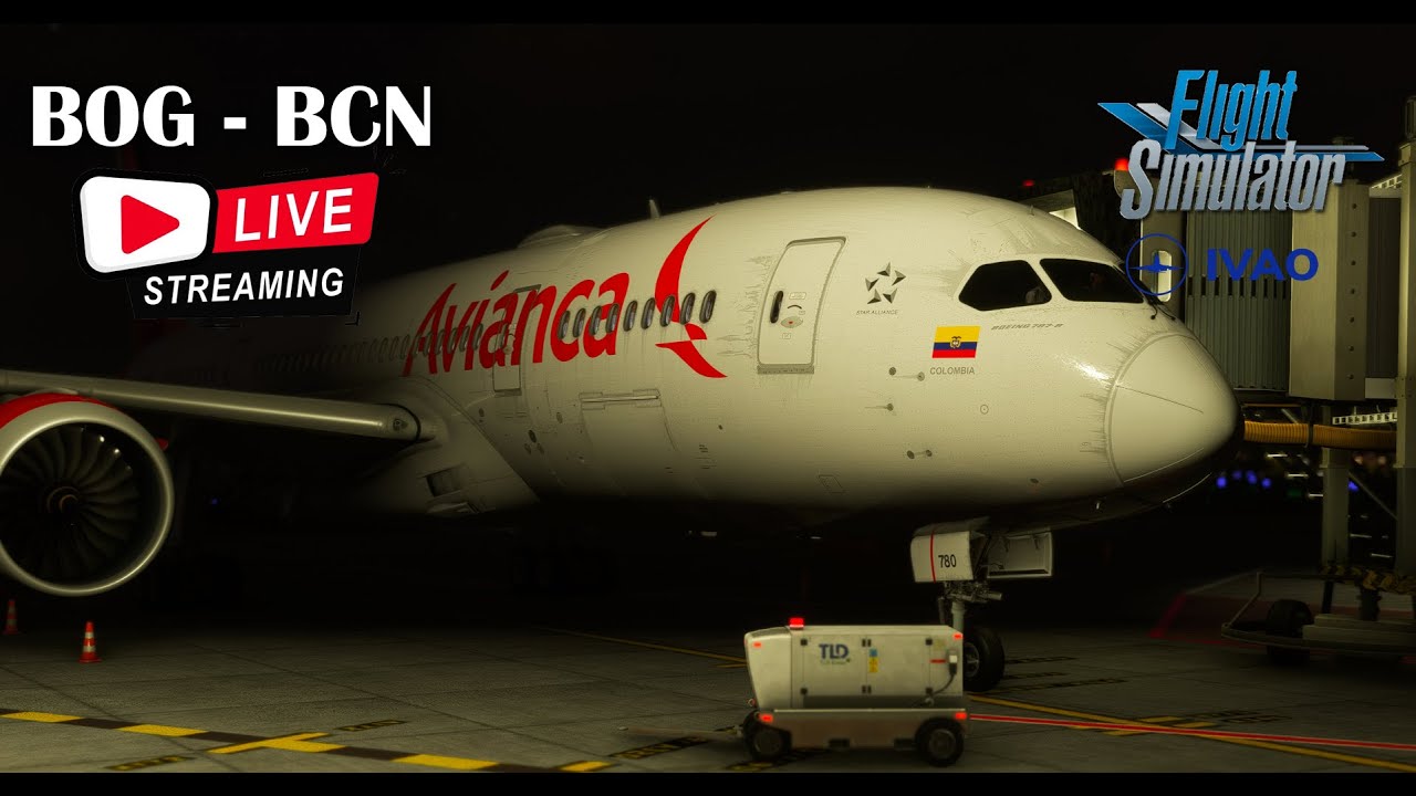 🔴 LIVE | Bogotá to Barcelona | SKBO to LEBL | AVA018 | IVAO | MSFS2020 🔴