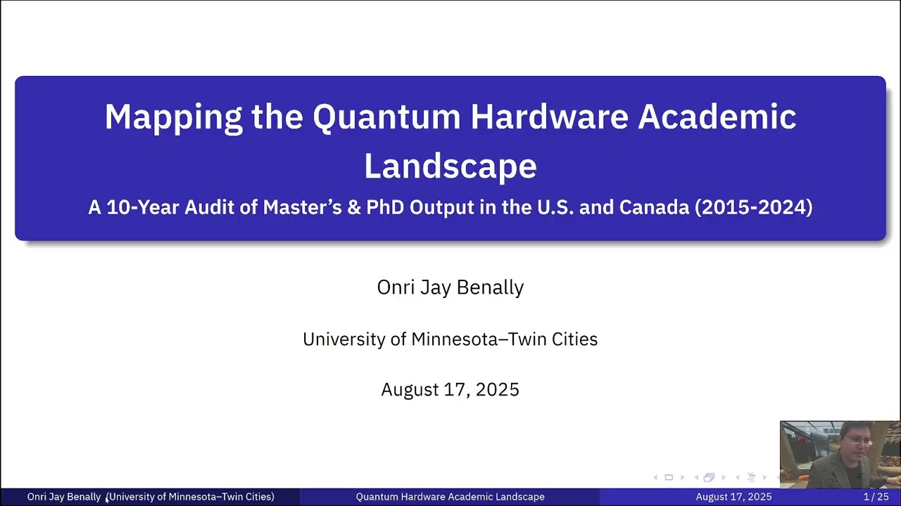 Quantum Hardware Academic Landscape (Quantum Hardware Education), Onri Jay Benally