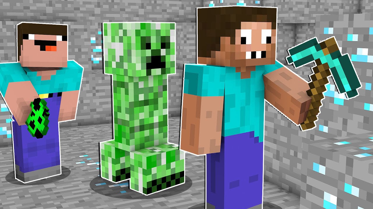 НУБ И 7 ПРАНКОВ НАД ПРО В МАЙНКРАФТ ! НУБИК НЕВИДИМКА ПРОТИВ ТРОЛЛИНГ ЛОВУШКА В MINECRAFT Дак Плей