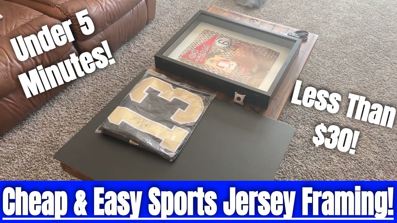 How To Frame a Sports Jersey For Under $30!! Cheap and Easy Framing Method In Under 5 Minutes!