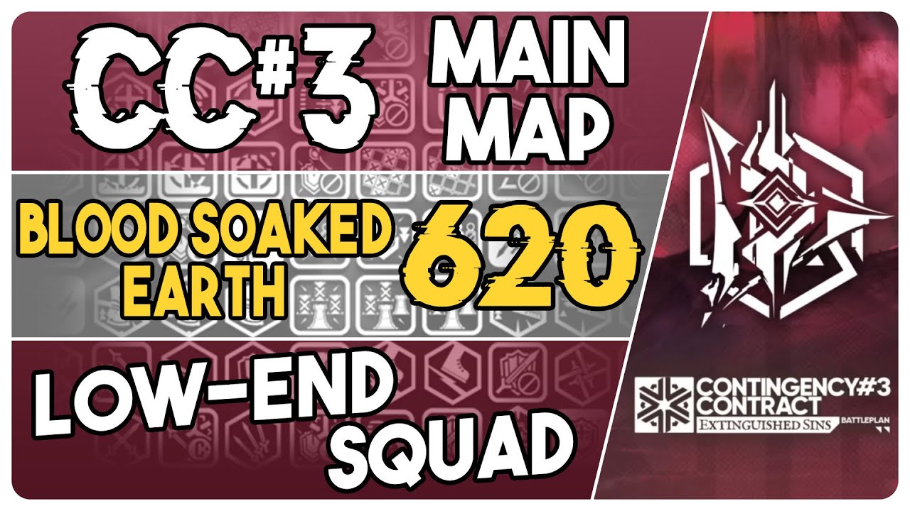 CC#3 - Blood-Soaked Earth 620 Points | Low End Squad | Extinguished Sins |【Arknights】