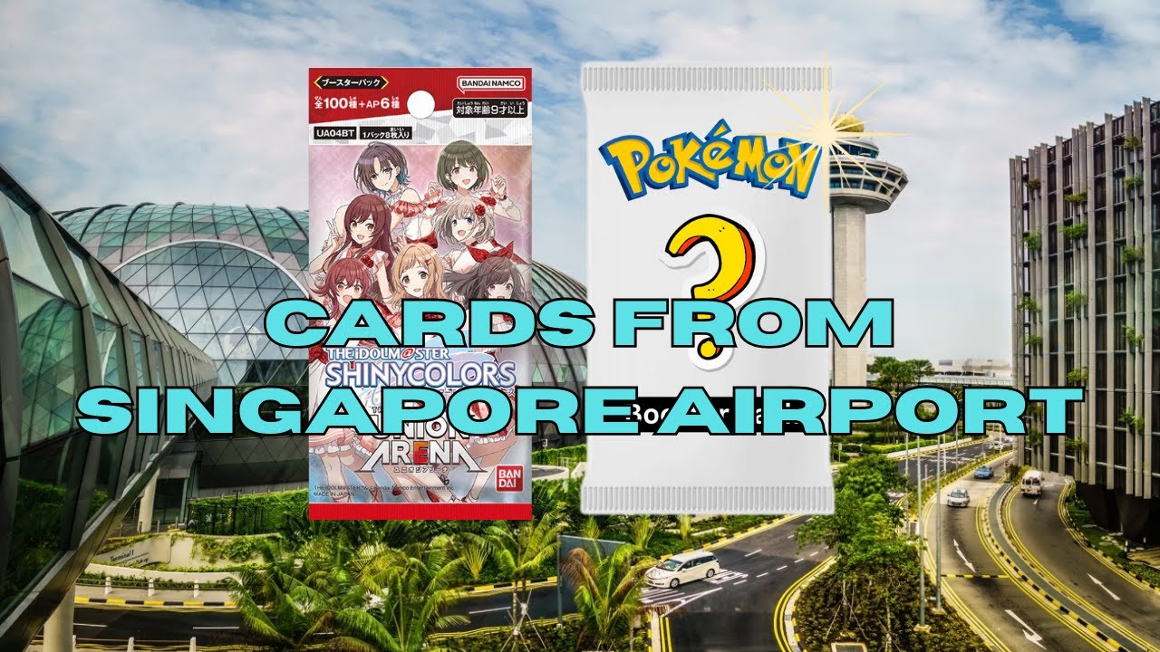 UNBOXING TRADING CARDS FROM SINGAPORE AIRPORT - Changi Airport
