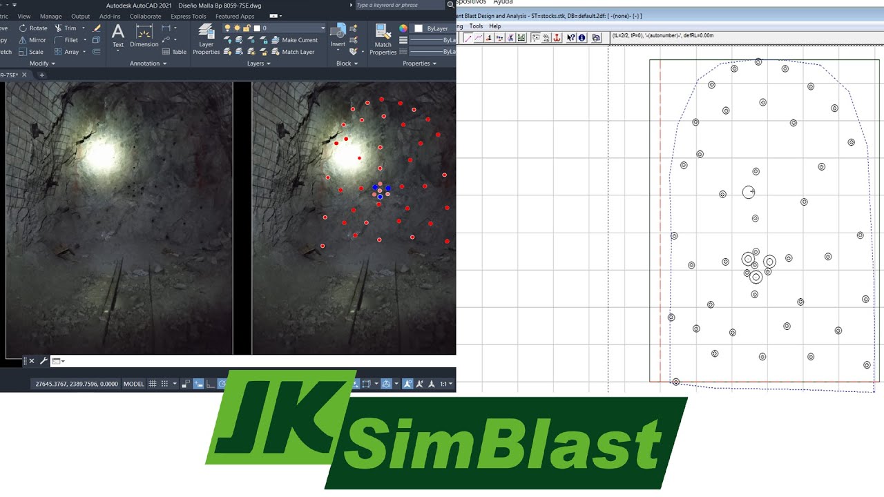 Digitalización de Malla de Perforación en JK Simblast_2D Face