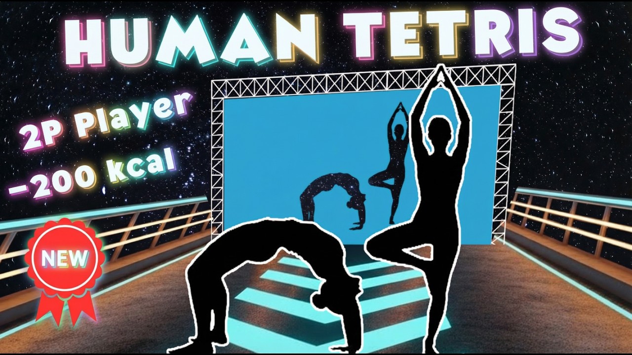 Human Tetris х 2 Player Co-op New Version | Immersive Interactive Warm Up | –200 kcal
