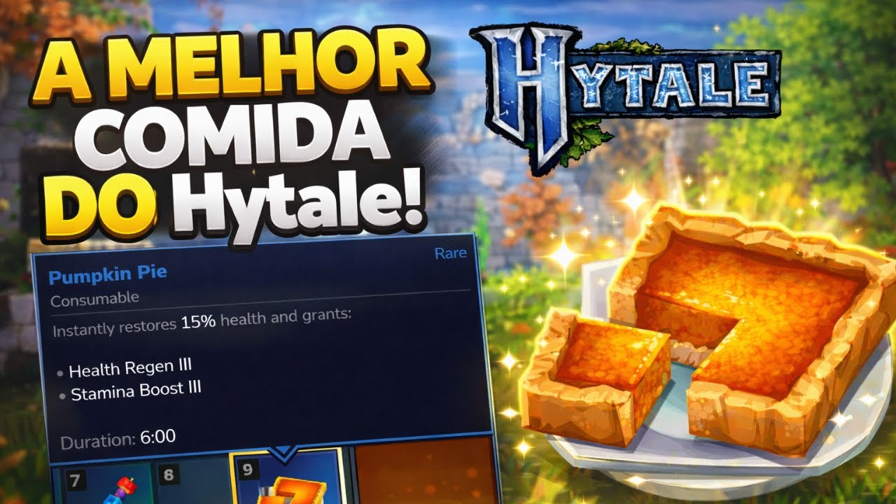 A MELHOR COMIDA DO HYTALE! 🥧 | Torta de Abóbora (Como Conseguir e Fazer)