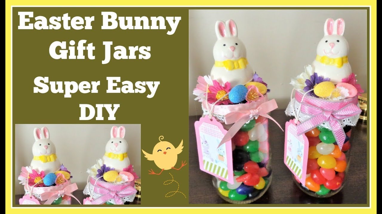 Easter Bunny 🌷Jar Gift Idea 🌷Super Easy DIY