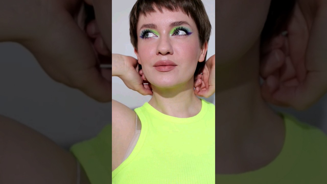 Pastel Neon Makeup #glamshop #neonmakeup #tutorial