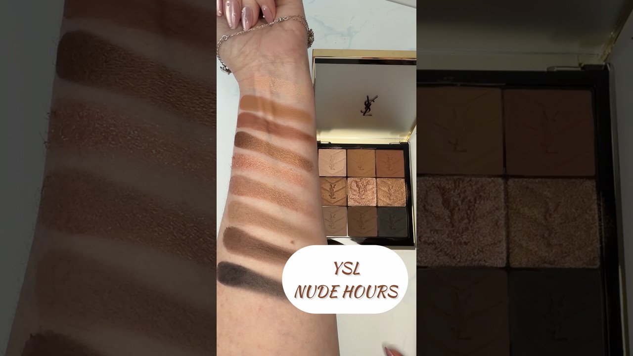Live swatches of the YSL Couture Eye Palette in Nude Hours 🤎✨
