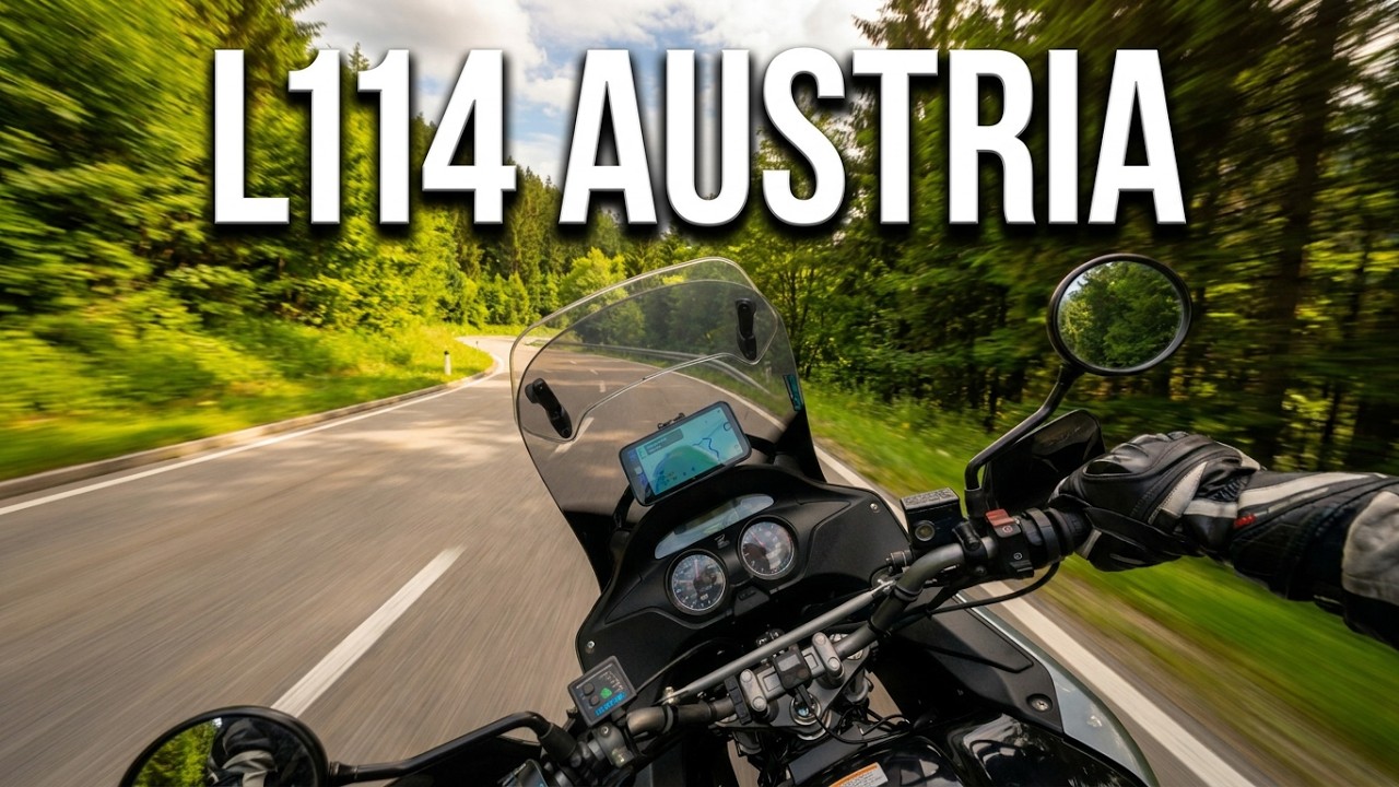 Road L114, Austria. Honda Varadero 1000. V2 pure sound.