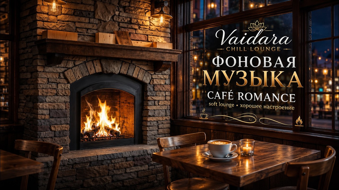 Уютная кофейня с камином ☕ | Romantic Lounge Music для хорошего настроения