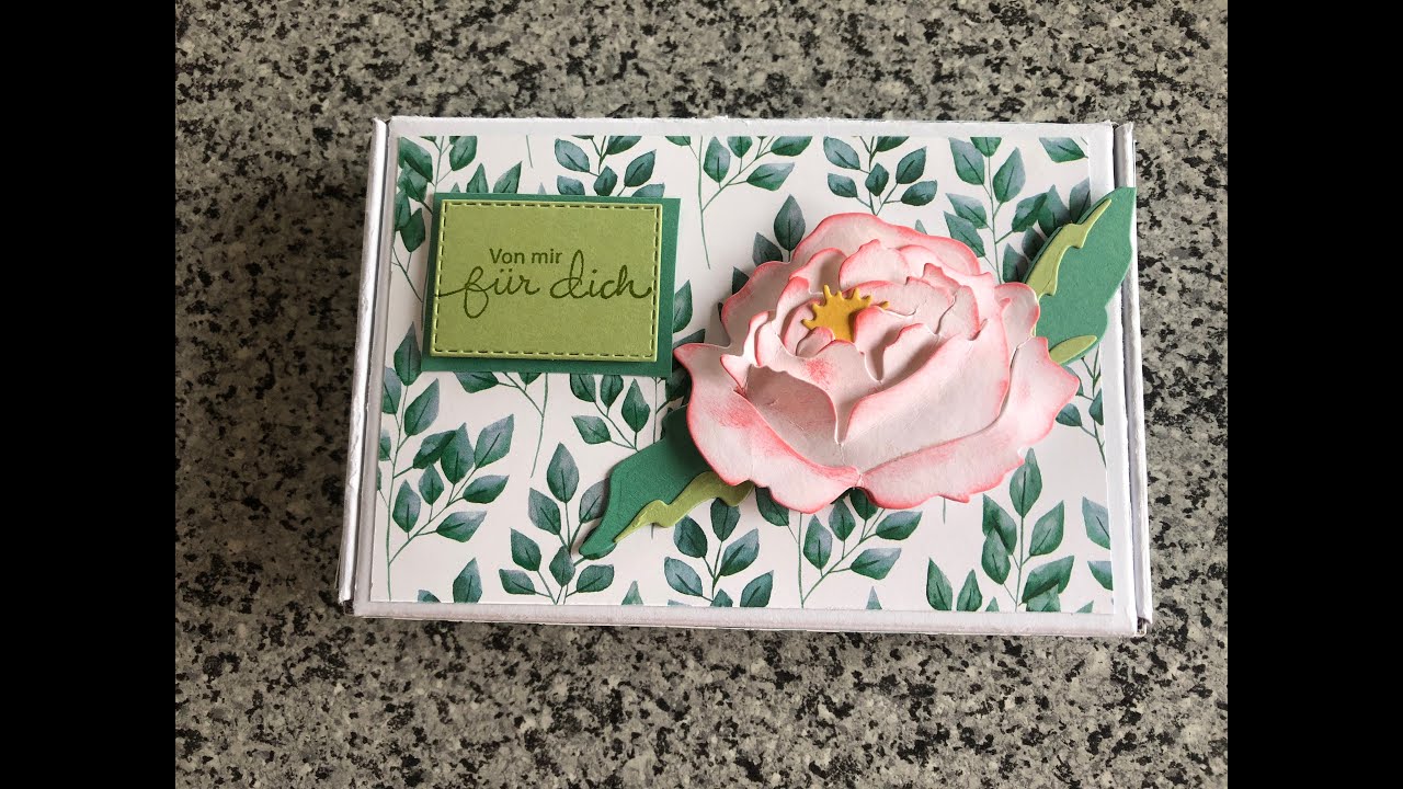 Paper Pumpkin-Box mit Pfingstrose / mit Produkten von Stampin up