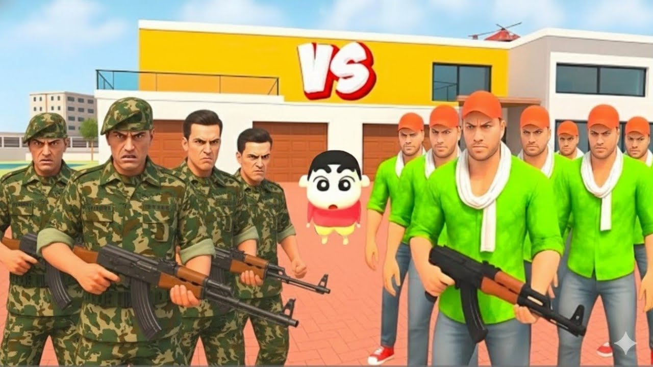 😱jack  aur sinchain vs indian 🪖 😭into a fight with the Indian Army 🥹india thaft aura simulator