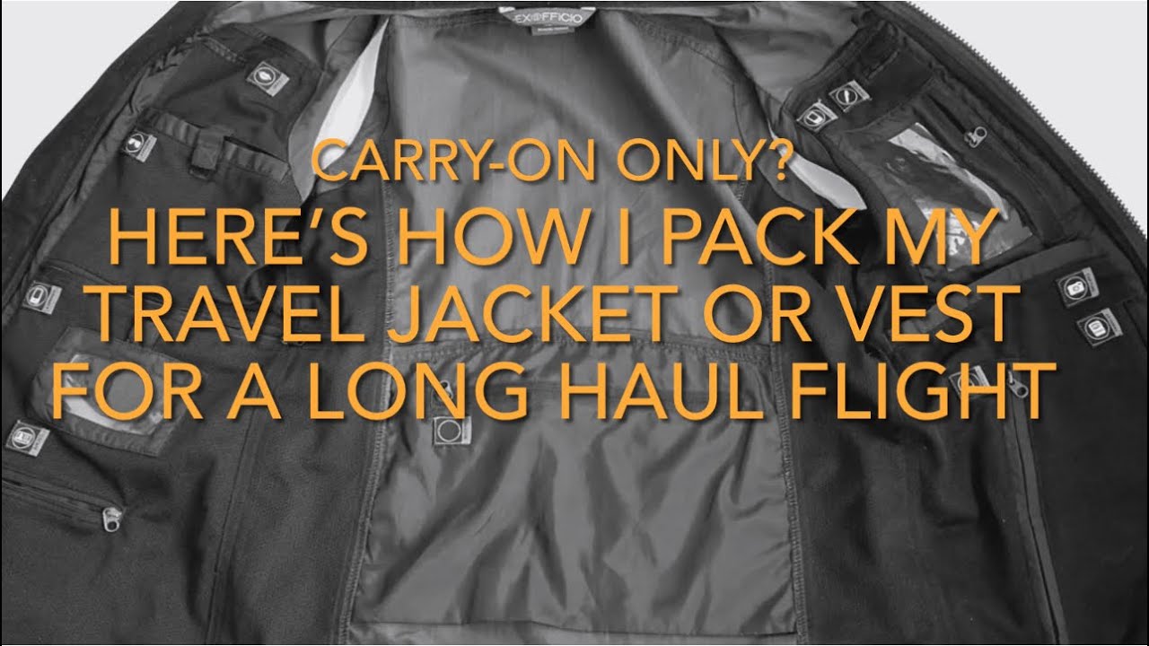 #carryonluggage ? Here’s How I Pack My Travel Jacket or Vest For A Long Haul Flight #grwm Packing