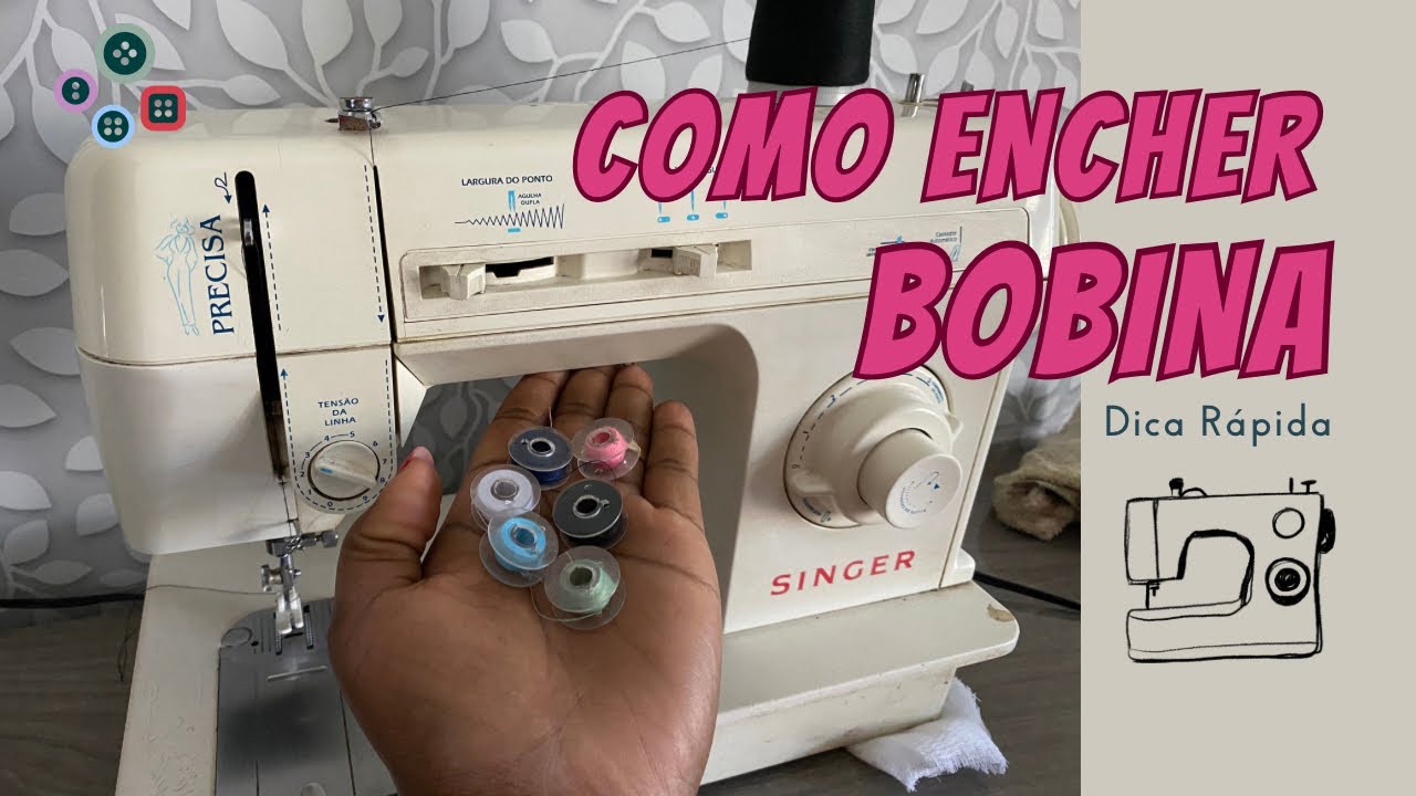Como encher a Bobina na m&aacute;quina dom&eacute;stica Singer? Vem pegar essa dica comigo 🤩🤩