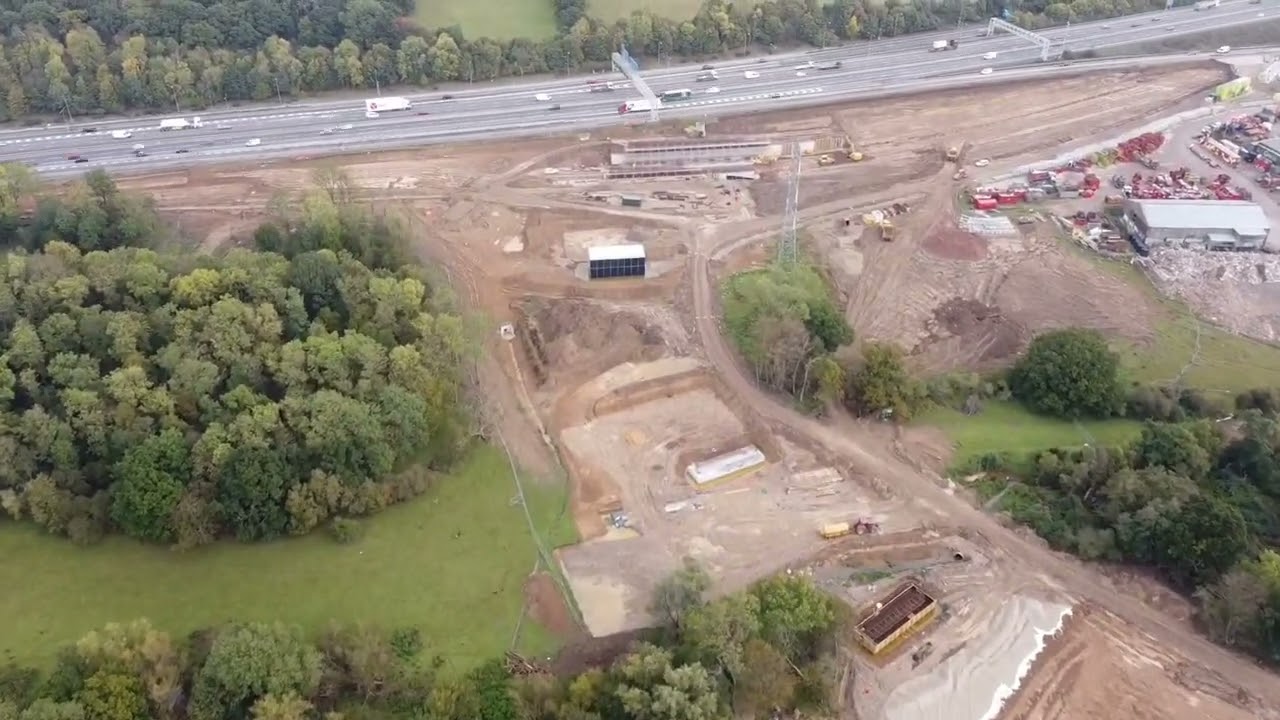 M25 Junction 28 Brook Street intersection improvements Part2 October 2023 Drone Video Droney Tony