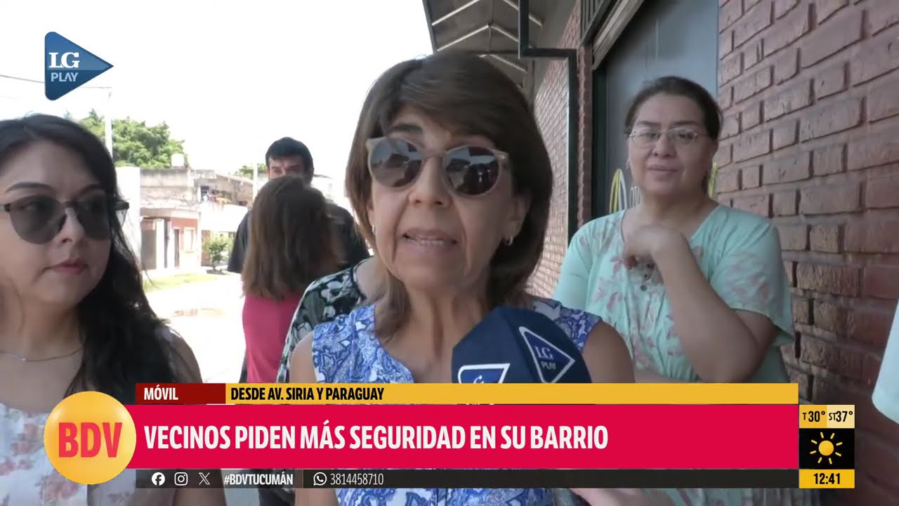 INSEGURIDAD EN TUCUMÁN: vecinos de Siria y Paraguay piden más seguridad para su barrio