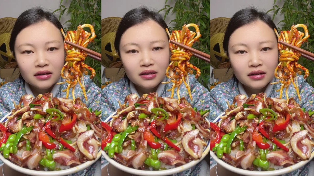 Let's Eat With Jin Enjoy Eating Stir-Fried Pig's Ear | Spicy Rural Food Eating Show Really Delicious