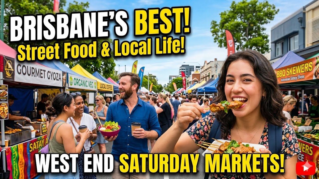 West End Saturday Markets Brisbane | Street Food & Local Life #westend  #brisbane #saturdaymarket