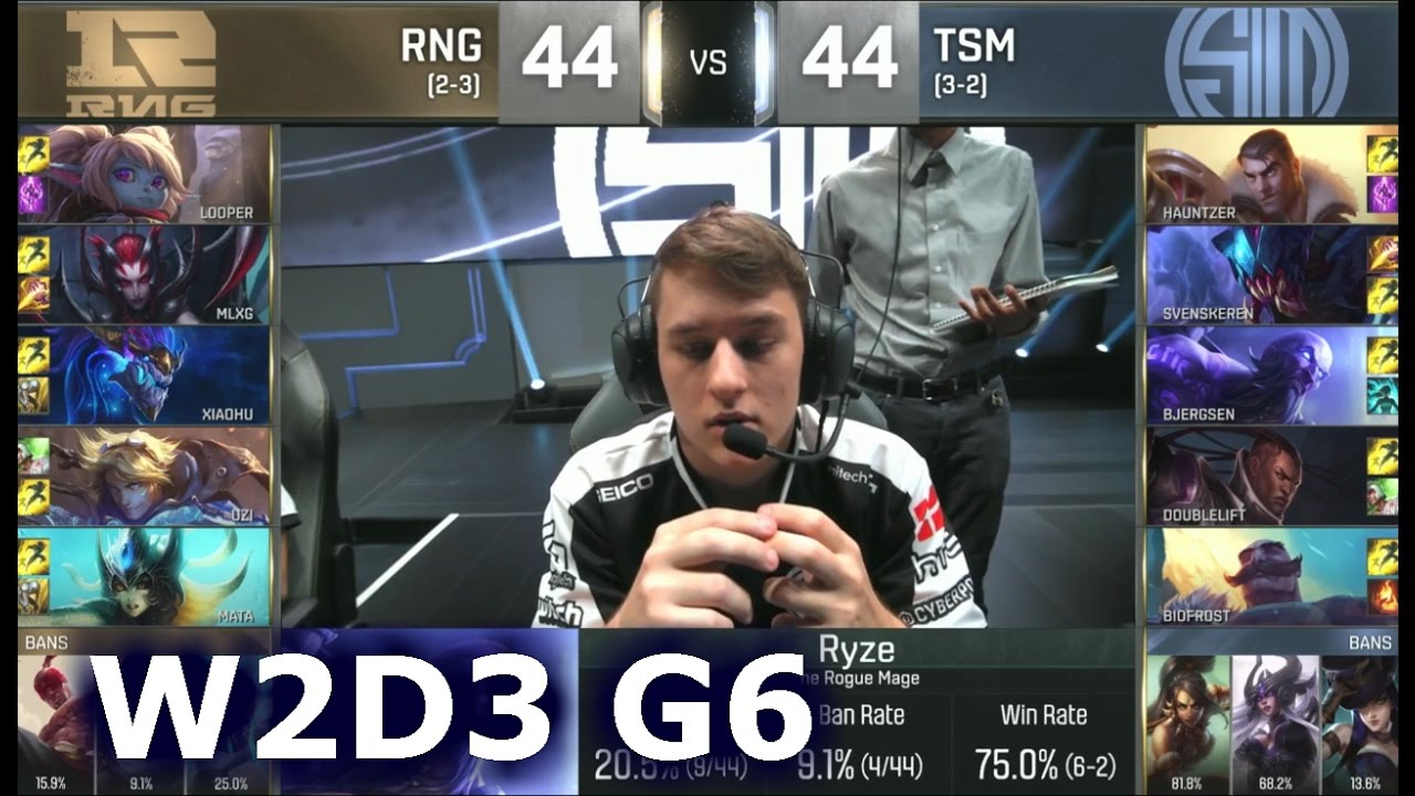TSM vs RNG - Worlds 2016 W2D3 Group D | LoL S6 World Championship Week 2 Day 3 RNG vs TSM G2