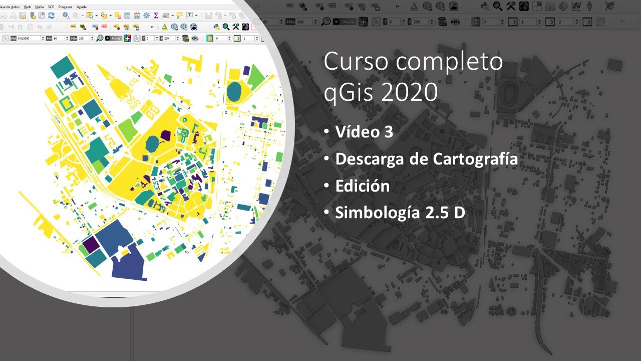 Curso qGis básico: Descarga SHP, Edición, Simbología 2.5 D.