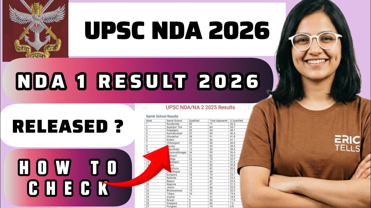 upsc nda 1 result 2026 | nda 1 exam result 2026 
