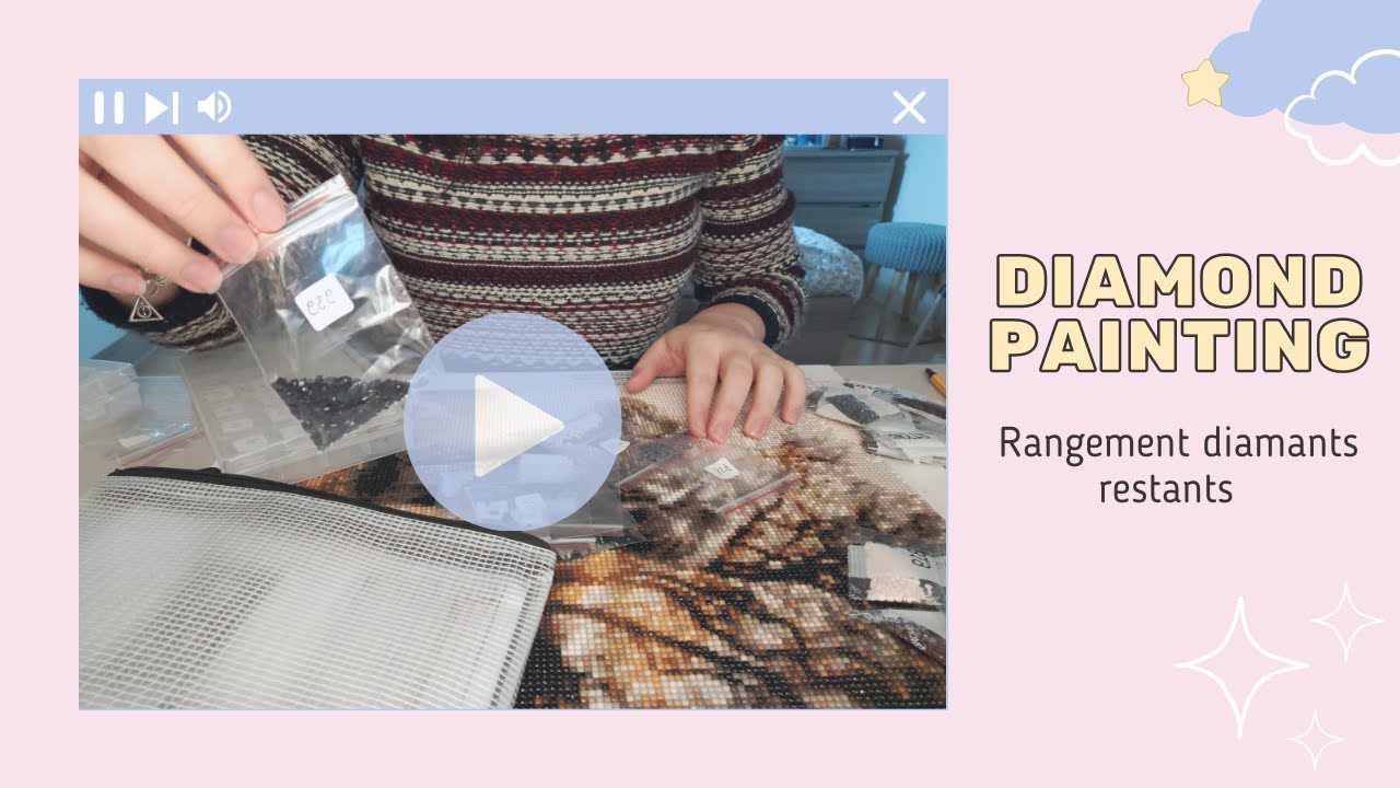 DIAMOND PAINTING - Rangement des diamants restants