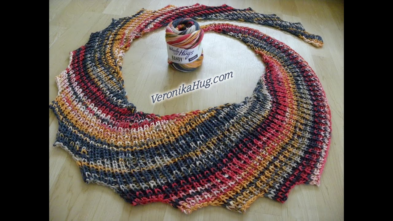 Stricken - Drachenschal PADUA Patentmuster - Woolly Hugs BANDY 06 - Veronika Hug
